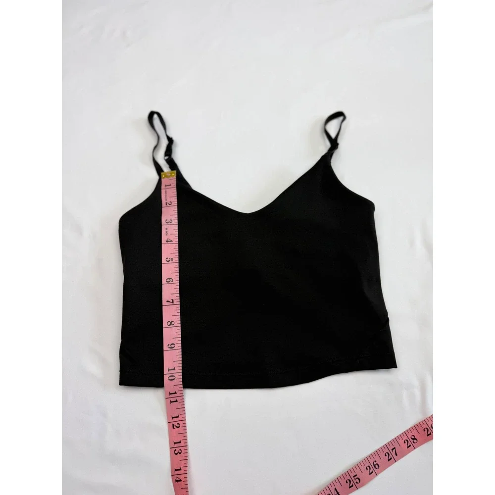 Sommer Ray Womens Black Adjustable Strap Crop Top Camisole with Shelf Bra S/P - Picture 9 of 9